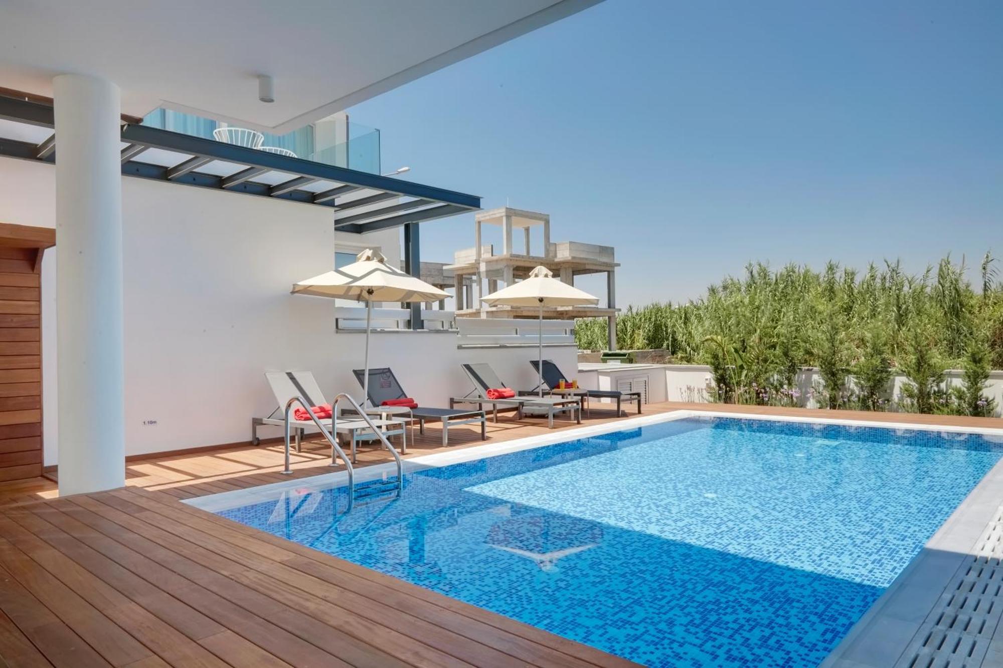 Seaview Luxury Villa Jacuzzi & Pool! 2 Min Beach Протарас Екстер'єр фото